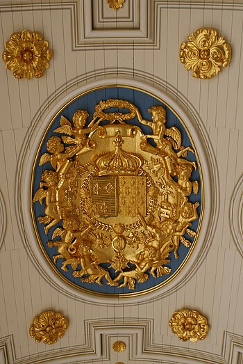 Médaillon figurant au plafond de la salle des pas perdus, au Parlement de Bretagne