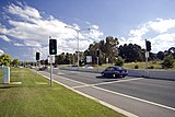 Part time pole/pedestal-mounted traffic lights in Canberra, Australia