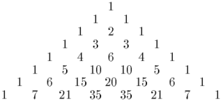 Central binomial coefficient Sequence of numbers ((2n) choose (n))