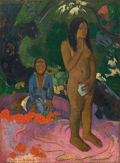 <i>Parau na te varua ino</i> Painting by Paul Gauguin