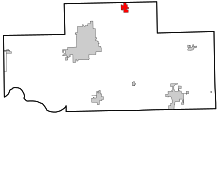 Пэйн Каунти, штат Оклахома, зарегистрированные и некорпоративные районы Гленко подчеркнул.svg