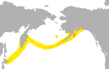 Phalacrocorax urile range map.png