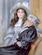 Berthe Morisot eta bere alabaren erretratua, Renoir.