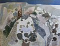 Paysage à Rochefort, acrylique et sable sur toile, 81x116cm, 2017
