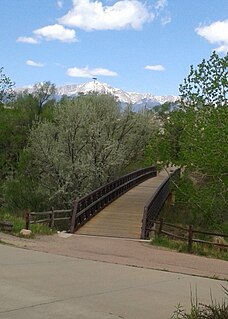 Pikes Peak Greenway Trail in Colorado Springs, Colorado