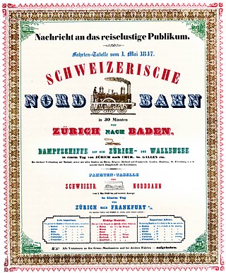 <span class="mw-page-title-main">Swiss Northern Railway</span> Swiss railway line (opened 1847)