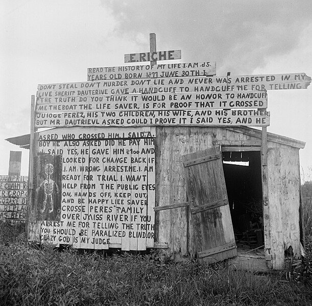 File:Plaquemines Parish 1943 E Riche Sign Shack by Vachon.jpg