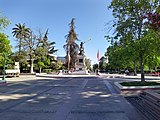 Plaza de Los Héroes de Rancagua frente al Monumento de Bernardo O'Higgins vista norte.