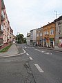Čeština: Ulice v Podbořanech. Okres Louny, Česká republika.