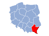 Plasseringa til Subkarpatiske voivodskap i Polen