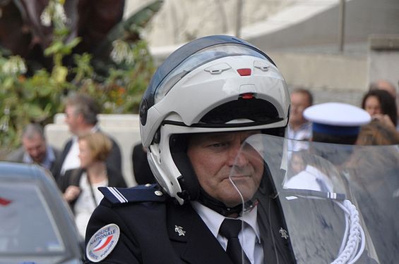 Police motorcyclist helmet