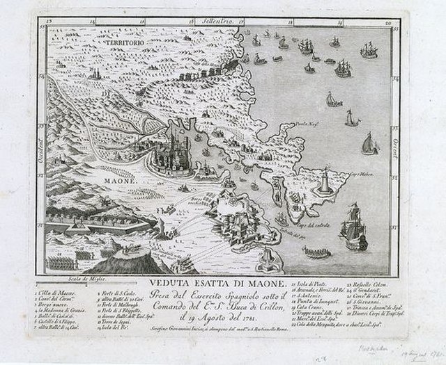 Print of the siege from 1781