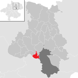 Poloha obce Puchenau v okrese Urfahr-okolie (klikacia mapa)