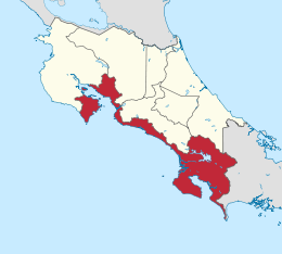 Puntarenas-provinsen - Plats