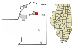 Umístění Granville v Putnam County, Illinois.