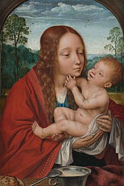 Quentin Matsys, Madonna col Bambino in un paesaggio , olio su pannello, circa 1520, Museum Boijmans Van Beuningen