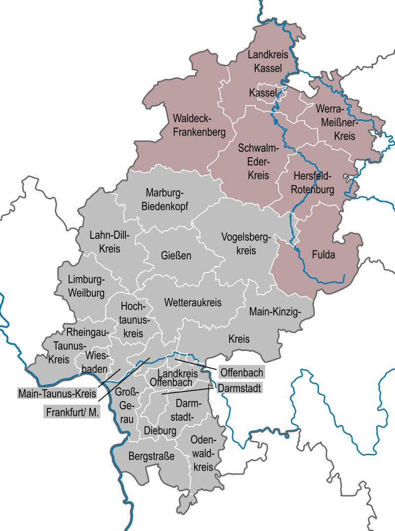 hesse  cassel germany map