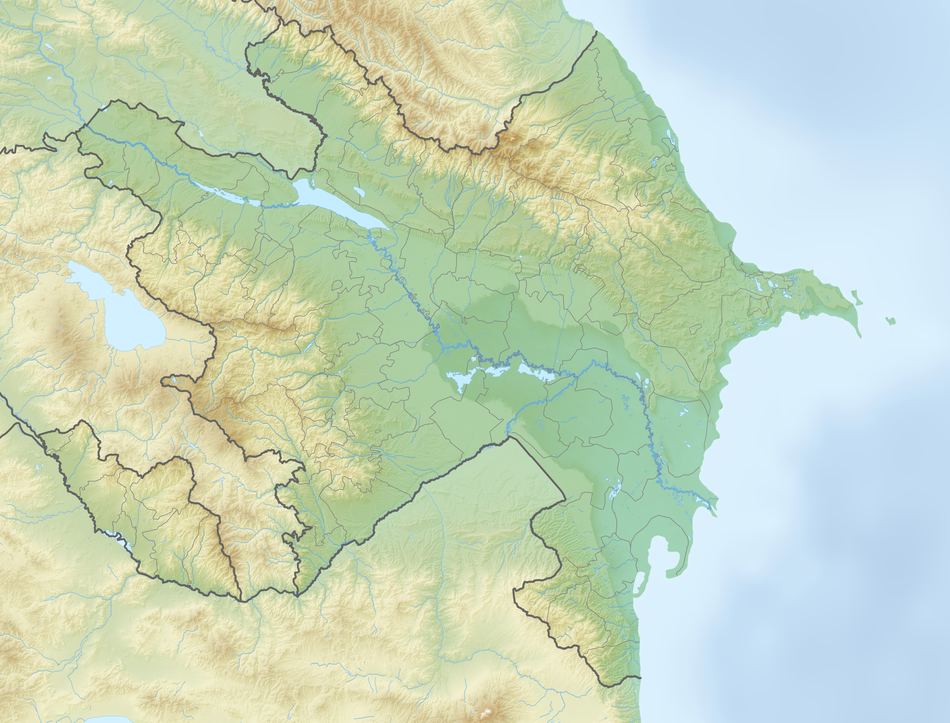 Mapa konturowa Azerbejdżanu