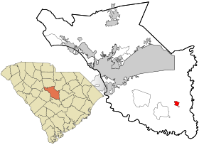 Richland County South Carolina incorporated and unincorporated areas Eastover highlighted.svg