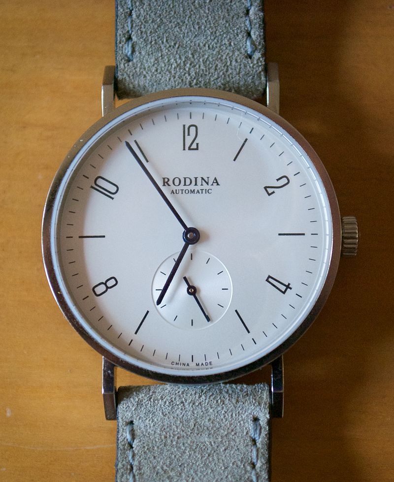 Buy Authentic Rodina R005 Automatic Bauhaus Style Wrist Watch Roman Silver  White Dial Black Strap Seagull ST17 Movement Online at desertcartINDIA