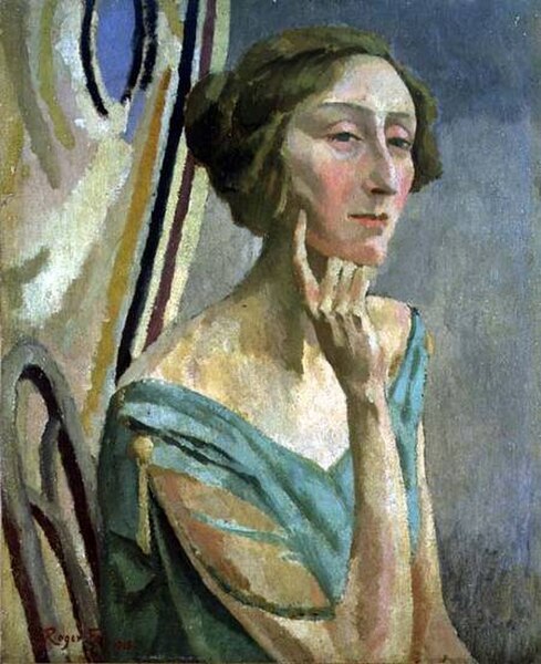 Edith Sitwell (portrait by Roger Fry): Flanders was fascinated by her Façade poems.