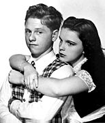 Judy Garland as Emily and Mickey Rooney as Austin in the 1942 Columbia Pictures  screwball comedy The The Dickinsons of Amherst.