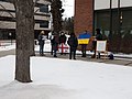 Student demonstration at the Binghamton University, U.S.