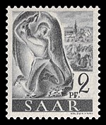 Stamp of the Saar Protectorate, 1947 Saar 1947 206 Hauer.jpg