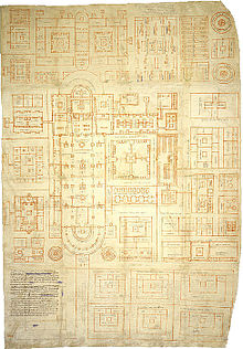 Das Faksimile 220px-Sankt_Galler_Klosterplan_%28ca_800%29