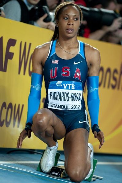 Sanya Richards-Ross lors des mondiaux en salle 2012.
