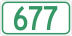 Highway 677 marker