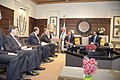 سمو ولي العهد يرافق جلالة الملك خلال لقاء بومبيو عام 2018