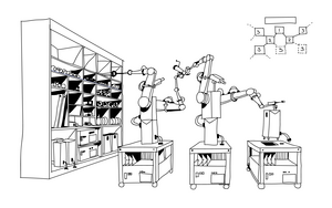 A simple form of machine self-replication Self-replicating machine.png