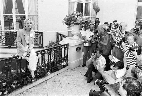 Sharon Stone at the Deauville American Film Festival in 1991