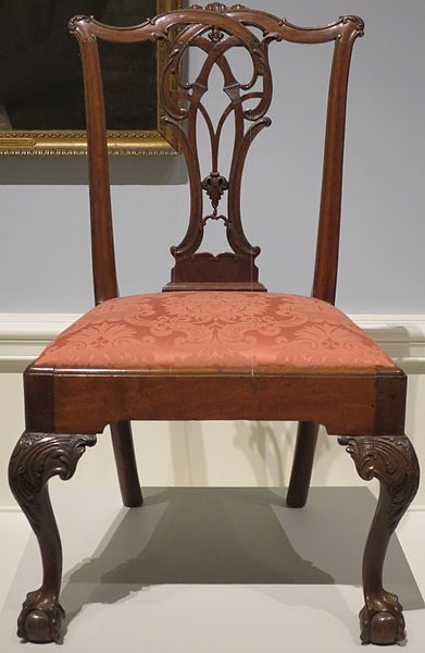 File:Side chair attributed to Thomas Affleck, c. 1765-75, mahogany with modern upholstery, Dayton Art Institute.JPG