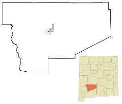 Location of Williamsburg, New Mexico