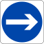 Señal de carretera de Singapur - Obligatorio - Gire a la derecha.svg