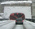Tunnel du Somport sous la neige.