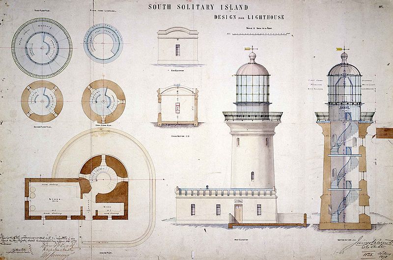 File:South Solitary Island Light, design for lighthouse, 1878.jpg