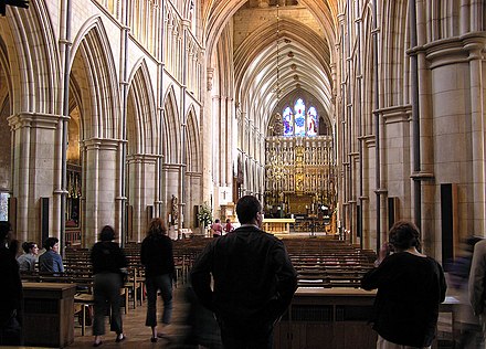 Southwark Cathedral, where Ferrier's memorial service was held on 14 November 1953