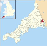 St Dominick, Harrowbarrow and Kelly Bray electoral division map 2013.svg