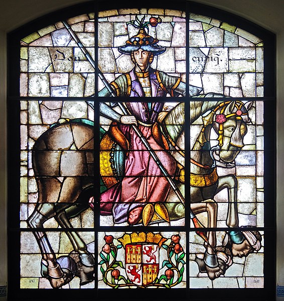File:Stained glass "Don Enriq" in the Alcázar. Segovia, Spain.jpg