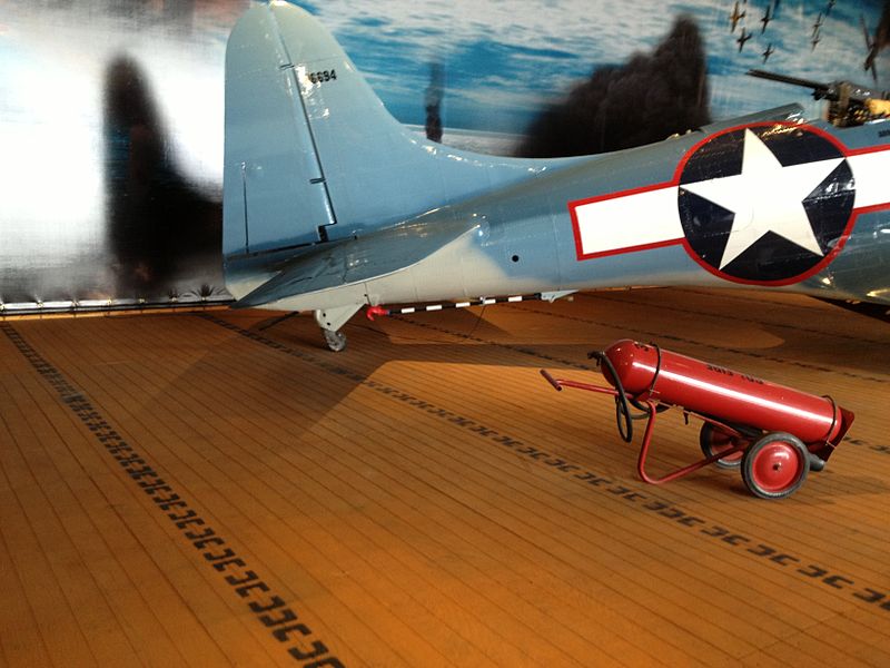 File:Static Display USS Lexington SBD-2 Dauntless tailhook.JPG