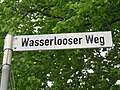 Straßenschild Wasserlooser Weg (Flensburg-Mürwik 2014), Bild 01.JPG