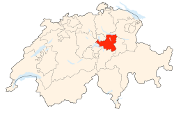 Kort som viser hvor i Schweiz Schwyz ligger