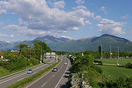 L'A13 entre Magadino et Tenero