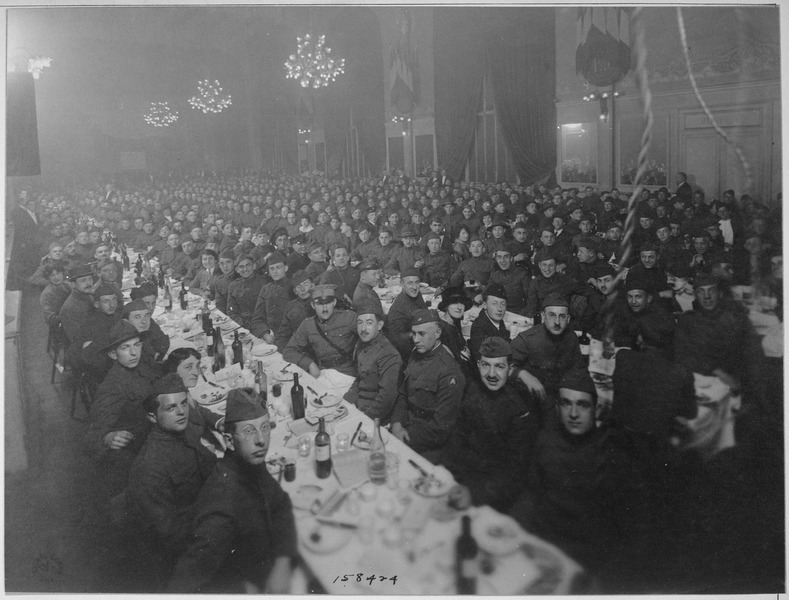 File:The "First Passover Sedar Dinner" given by Jewish Welfare Board to men of Jewish Faith in the American Expeditionary... - NARA - 531147.tif