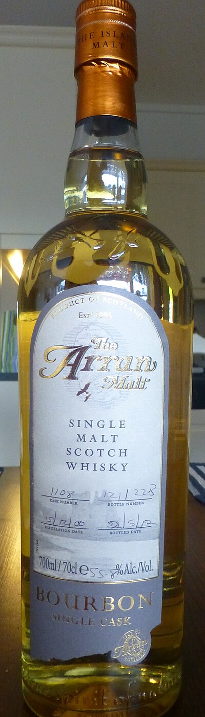 Thumbnail for File:The Arran Malt - bourbon single cask.JPG