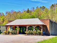 The former main office in Murphy, North Carolina used until 2024 The Cherokee County Schools main office in Murphy, North Carolina, on April 10, 2023.jpg