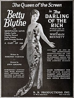 <i>The Darling of the Rich</i> 1922 film directed by John G. Adolfi